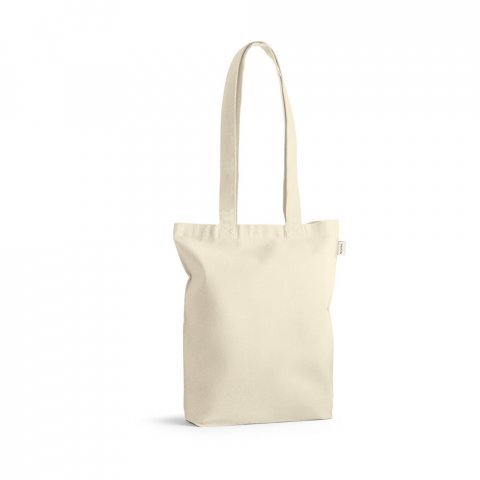 VAL&Ecirc;NCIA. Sacola em 100% algod&atilde;o reciclado (140 g/m&sup2;)