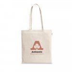 BEJA. Sacola em 100% algod&atilde;o reciclado (180 g/m&sup2;) - Natural claro