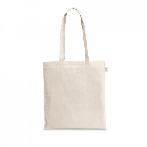 BEJA. Sacola em 100% algod&atilde;o reciclado (180 g/m&sup2;) - Natural claro