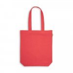 PRAGA. Sacola em 70% algod&atilde;o reciclado e 30% poli&eacute;ster reciclado (220g/m&sup2;) sem tingimento - Vermelho