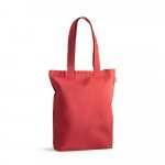 PRAGA. Sacola em 70% algod&atilde;o reciclado e 30% poli&eacute;ster reciclado (220g/m&sup2;) sem tingimento - Vermelho