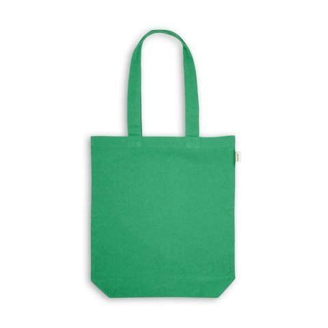 PRAGA. Sacola em 70% algod&atilde;o reciclado e 30% poli&eacute;ster reciclado (220g/m&sup2;) sem tingimento - Verde
