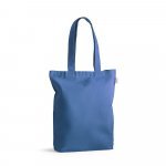 PRAGA. Sacola em 70% algod&atilde;o reciclado e 30% poli&eacute;ster reciclado (220g/m&sup2;) sem tingimento - Azul royal