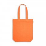 PRAGA. Sacola em 70% algod&atilde;o reciclado e 30% poli&eacute;ster reciclado (220g/m&sup2;) sem tingimento - Laranja