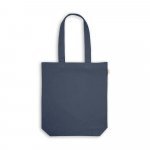 PRAGA. Sacola em 70% algod&atilde;o reciclado e 30% poli&eacute;ster reciclado (220g/m&sup2;) sem tingimento - Azul marinho