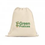 MAIORCA. Sacola tipo mochila em 100% algod&atilde;o reciclado (180 g/m&sup2;) - Natural claro