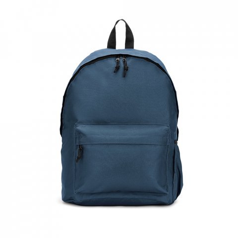 ROSARIO. Mochila em poli&eacute;ster reciclado 600D com bolso frontal espa&ccedil;oso (20 L) - Azul