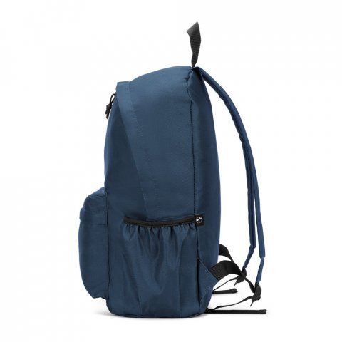 ROSARIO. Mochila em poli&eacute;ster reciclado 600D com bolso frontal espa&ccedil;oso (20 L) - Azul