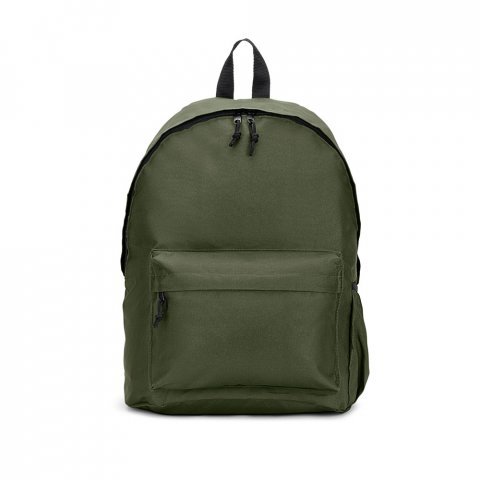 ROSARIO. Mochila em poli&eacute;ster reciclado 600D com bolso frontal espa&ccedil;oso (20 L) - Verde escuro