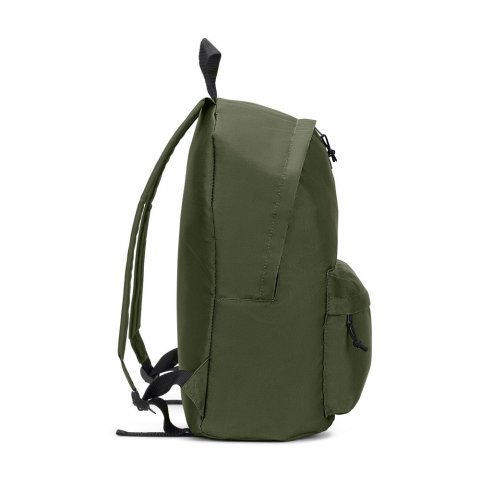 ROSARIO. Mochila em poli&eacute;ster reciclado 600D com bolso frontal espa&ccedil;oso (20 L) - Verde escuro