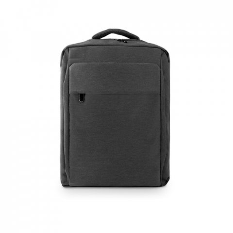 COVENTRY. Mochila, totalmente almofadada, para notebook (15.6") em poli&eacute;ster reciclado 300D de alta densidade (18 L) - Cinza escuro