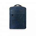 COVENTRY. Mochila, totalmente almofadada, para notebook (15.6") em poli&eacute;ster reciclado 300D de alta densidade (18 L) - Azul marinho