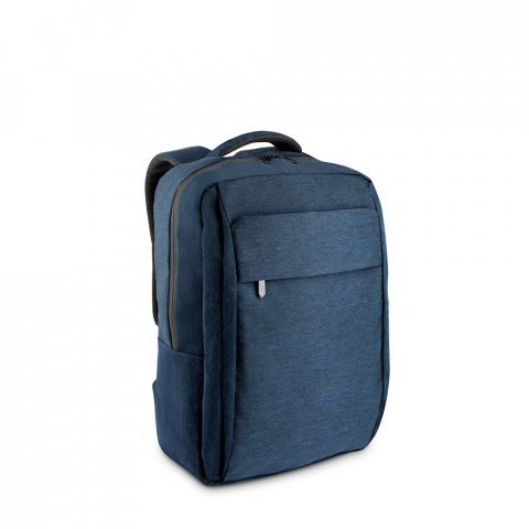 COVENTRY. Mochila, totalmente almofadada, para notebook (15.6") em poli&eacute;ster reciclado 300D de alta densidade (18 L) - Azul marinho
