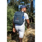 COVENTRY. Mochila, totalmente almofadada, para notebook (15.6") em poli&eacute;ster reciclado 300D de alta densidade (18 L)