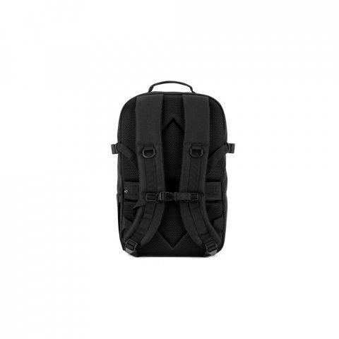 EDINBURGH BPACK. Mochila estilo militar em poli&eacute;ster reciclado 600D de alta densidade, com bolso para notebook (17.3") 21 L - Preto