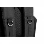 EDINBURGH BPACK. Mochila estilo militar em poli&eacute;ster reciclado 600D de alta densidade, com bolso para notebook (17.3") 21 L - Preto