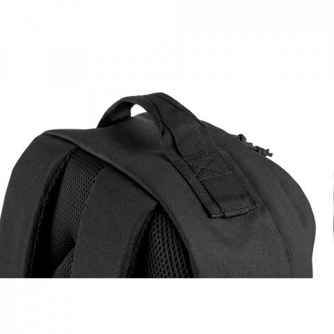 EDINBURGH BPACK. Mochila estilo militar em poli&eacute;ster reciclado 600D de alta densidade, com bolso para notebook (17.3") 21 L - Preto