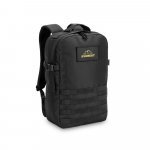 EDINBURGH BPACK. Mochila estilo militar em poli&eacute;ster reciclado 600D de alta densidade, com bolso para notebook (17.3") 21 L - Preto