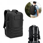 EDINBURGH BPACK. Mochila estilo militar em poli&eacute;ster reciclado 600D de alta densidade, com bolso para notebook (17.3") 21 L