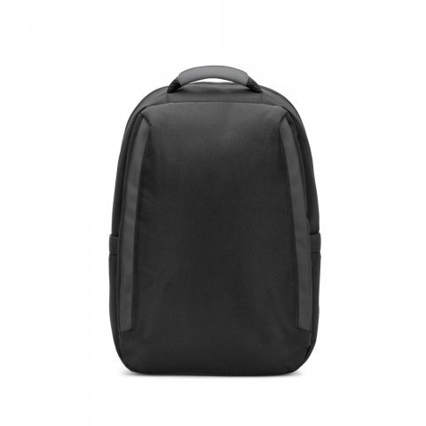 YANGON BPACK. Mochila antirroubo com bolso para notebook (17.3"), em poli&eacute;ster reciclado 600D twill, resistente &agrave; &aacute;gua (20 L) - Preto
