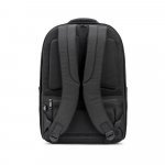 YANGON BPACK. Mochila antirroubo com bolso para notebook (17.3"), em poli&eacute;ster reciclado 600D twill, resistente &agrave; &aacute;gua (20 L) - Preto