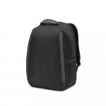 YANGON BPACK. Mochila antirroubo com bolso para notebook (17.3"), em poli&eacute;ster reciclado 600D twill, resistente &agrave; &aacute;gua (20 L) - Preto