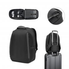 YANGON BPACK. Mochila antirroubo com bolso para notebook (17.3"), em poli&eacute;ster reciclado 600D twill, resistente &agrave; &aacute;gua (20 L)