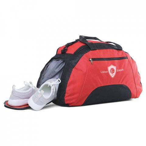 FIT. Bolsa esportiva em 600D com fundo em placa semi-r&iacute;gida (30 L) - Vermelho