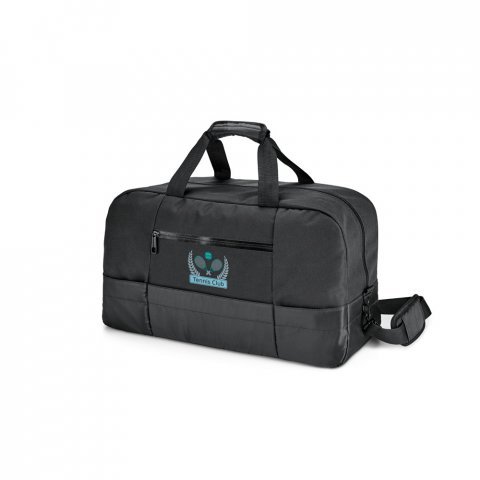 ZIPPERS SPORT. Bolsa esportiva executivo em 840D jacquard e 300D com interior forrado (30 L) - Preto