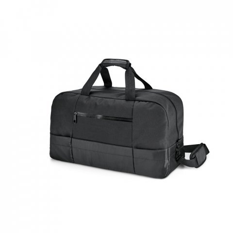 ZIPPERS SPORT. Bolsa esportiva executivo em 840D jacquard e 300D com interior forrado (30 L) - Preto