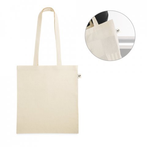 LEON. Sacola 100% algod&atilde;o org&acirc;nico (140 g/m&sup2;)
