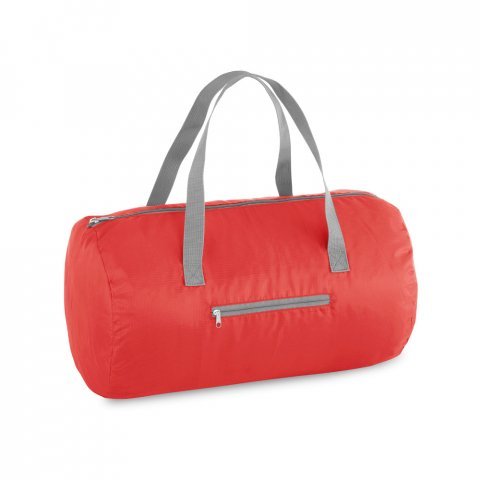 TORONTO. Sacola esportiva, dobr&aacute;vel, em 210D ripstop (17 L) - Vermelho