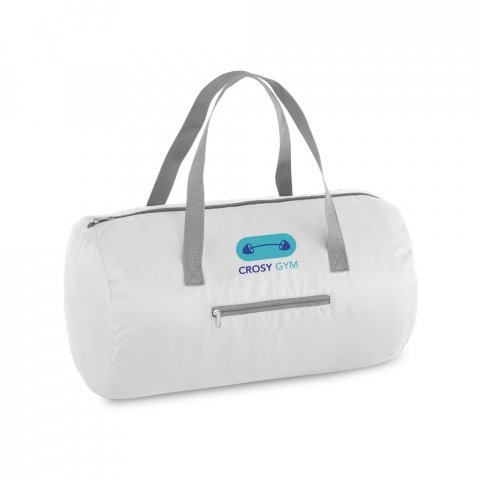 TORONTO. Sacola esportiva, dobr&aacute;vel, em 210D ripstop (17 L) - Branco