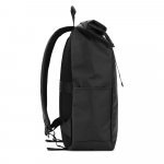 OSASCO BPACK. Mochila "Roll top" (14") em poli&eacute;ster reciclado 600D de alta densidade com revestimento resistente &agrave; &aacute;gua (20 L) - Preto