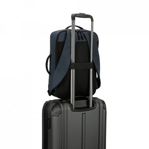NIAMEY. Mochila para notebook (15.6") em poli&eacute;ster reciclado 300D de alta densidade (15 L) - Azul