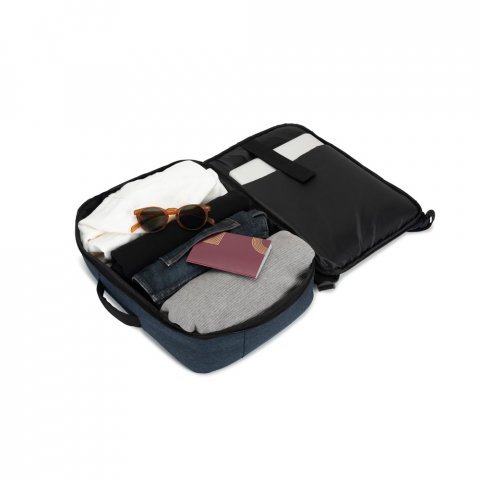 NIAMEY. Mochila para notebook (15.6") em poli&eacute;ster reciclado 300D de alta densidade (15 L) - Azul