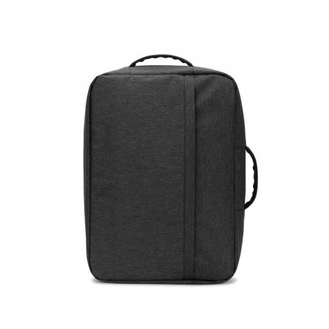 NIAMEY. Mochila para notebook (15.6") em poli&eacute;ster reciclado 300D de alta densidade (15 L) - Cinza escuro