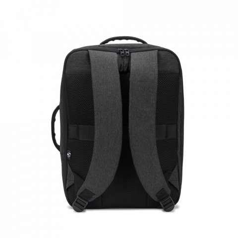 NIAMEY. Mochila para notebook (15.6") em poli&eacute;ster reciclado 300D de alta densidade (15 L) - Cinza escuro