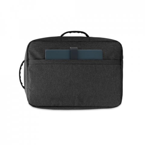 NIAMEY. Mochila para notebook (15.6") em poli&eacute;ster reciclado 300D de alta densidade (15 L) - Cinza escuro