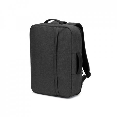 NIAMEY. Mochila para notebook (15.6") em poli&eacute;ster reciclado 300D de alta densidade (15 L) - Cinza escuro
