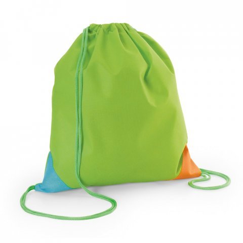 BISSAYA. Sacola tipo mochila em non-woven (80 g/m&sup2;) - Verde claro
