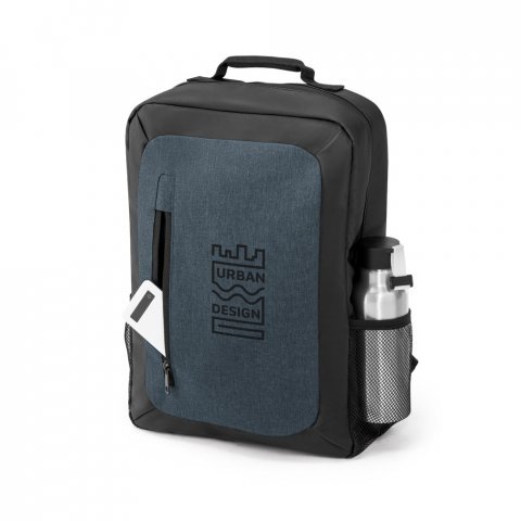 BANGKOK. Mochila para notebook (15.6'') em 600D de alta densidade e 600D com revestimento resistente &agrave; &aacute;gua (10 L) - Azul