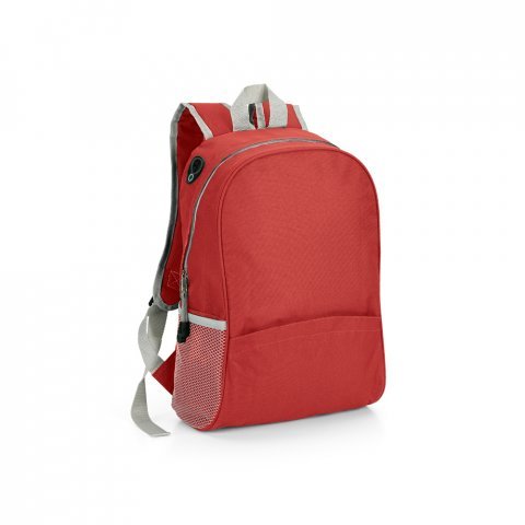 CITY. Mochila em 600D com sa&iacute;da para fone de ouvido (12 L) - Vermelho