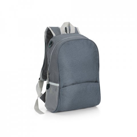 CITY. Mochila em 600D com sa&iacute;da para fone de ouvido (12 L) - Cinza