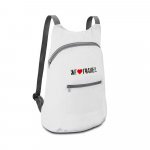 BARCELONA. Mochila, dobr&aacute;vel, em 210D ripstop (8 L) - Branco