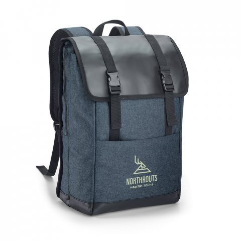 TRAVELLER. Mochila para notebook (17'') em 600D de alta densidade e tarpaulin (16 L) - Azul