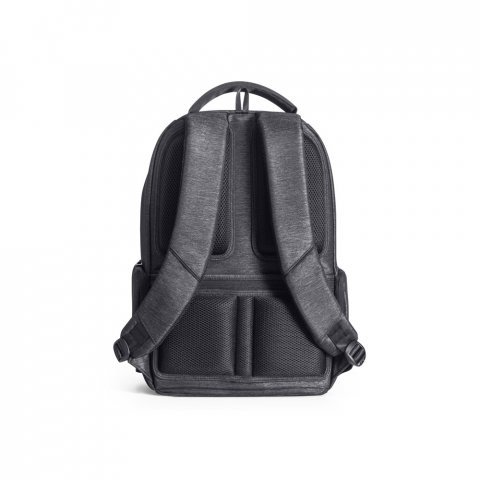BOSTON. Mochila para notebook (17'') em Nylon 2Tone imperme&aacute;vel com dois compartimentos forrados e almofadados (20 L) - Cinza escuro