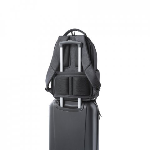 BOSTON. Mochila para notebook (17'') em Nylon 2Tone imperme&aacute;vel com dois compartimentos forrados e almofadados (20 L) - Cinza escuro