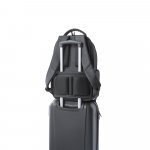 BOSTON. Mochila para notebook (17'') em Nylon 2Tone imperme&aacute;vel com dois compartimentos forrados e almofadados (20 L) - Cinza escuro