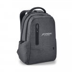 BOSTON. Mochila para notebook (17'') em Nylon 2Tone imperme&aacute;vel com dois compartimentos forrados e almofadados (20 L) - Cinza escuro
